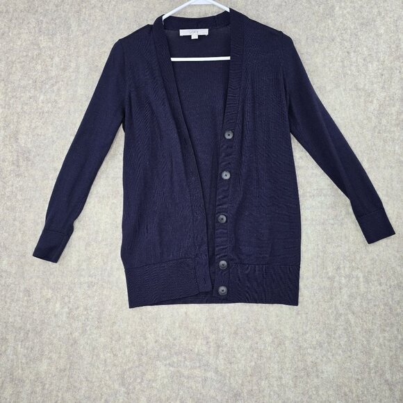 Ann Taylor Loft Womens Navy Blue Cardigan Sweater SP - Picture 1 of 6